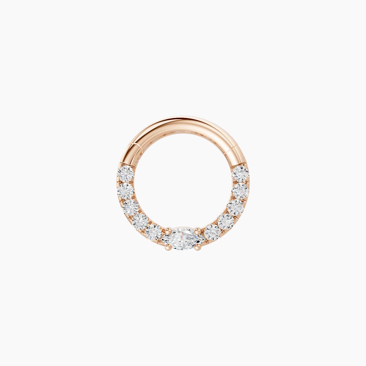 Inanna | 18k Rose Gold 6.5 mm Marquise Diamond Septum Piercing