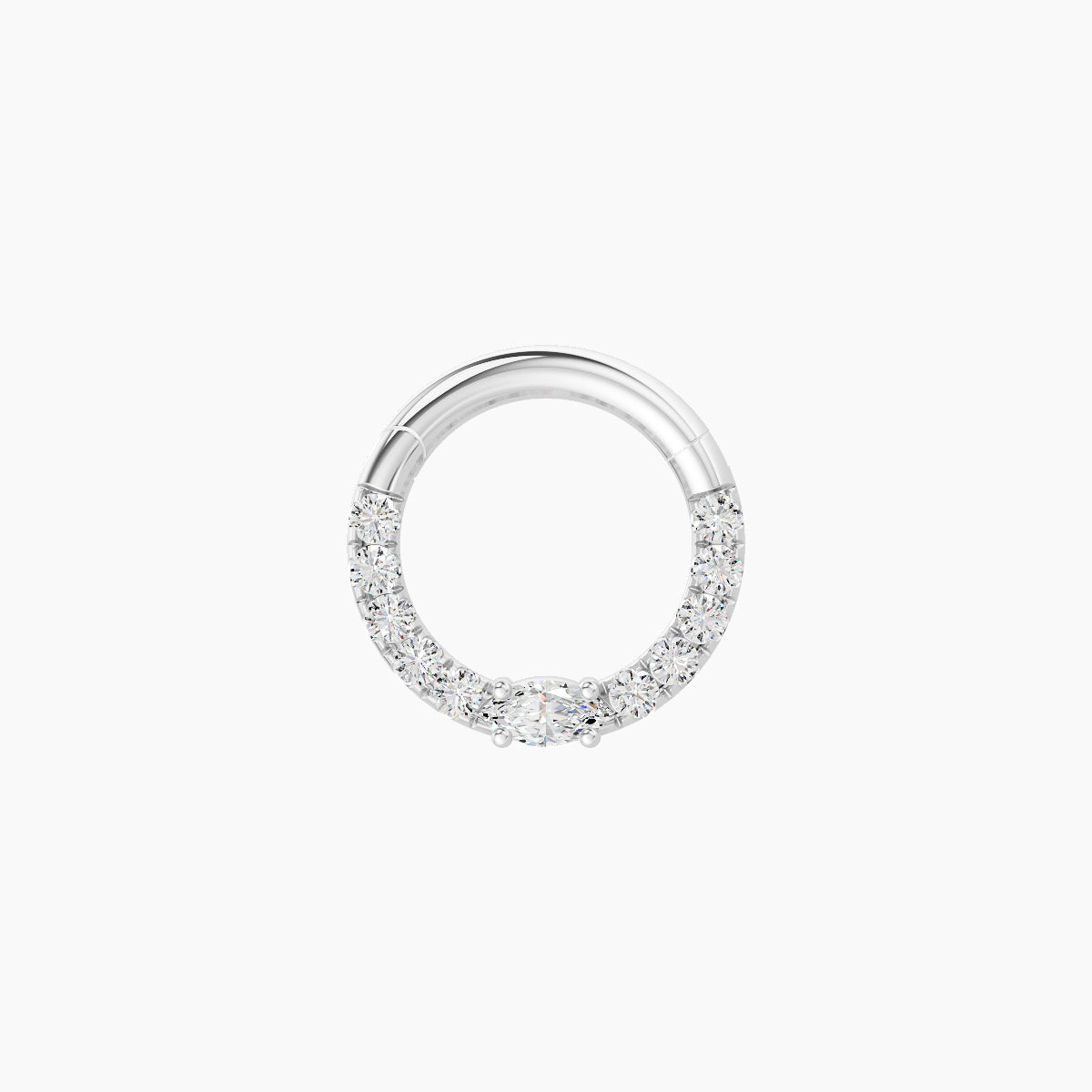 Inanna | 18k White Gold 6.5 mm Marquise Diamond Septum Piercing