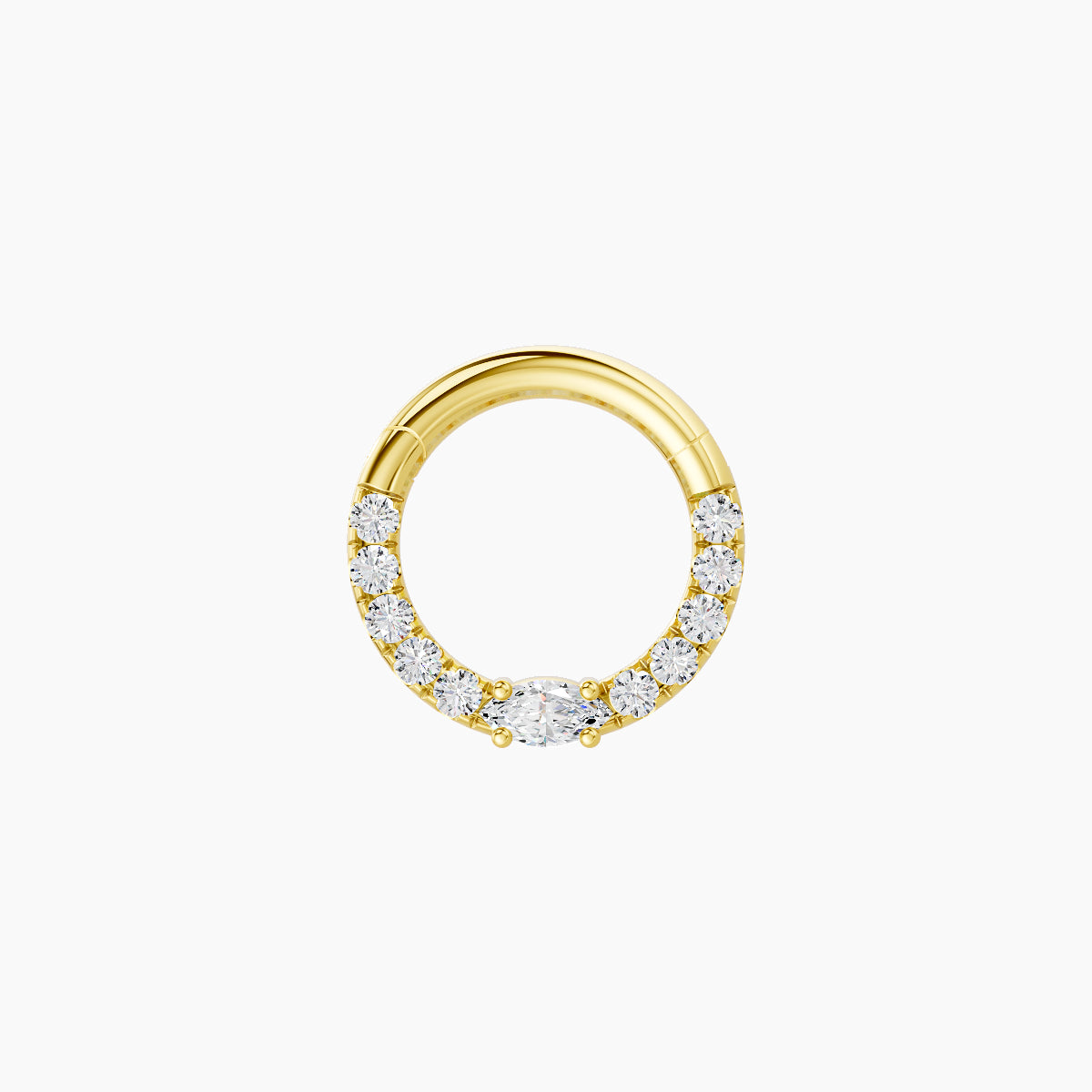 Inanna | 18k Yellow Gold 6.5 mm Marquise Diamond Septum Piercing