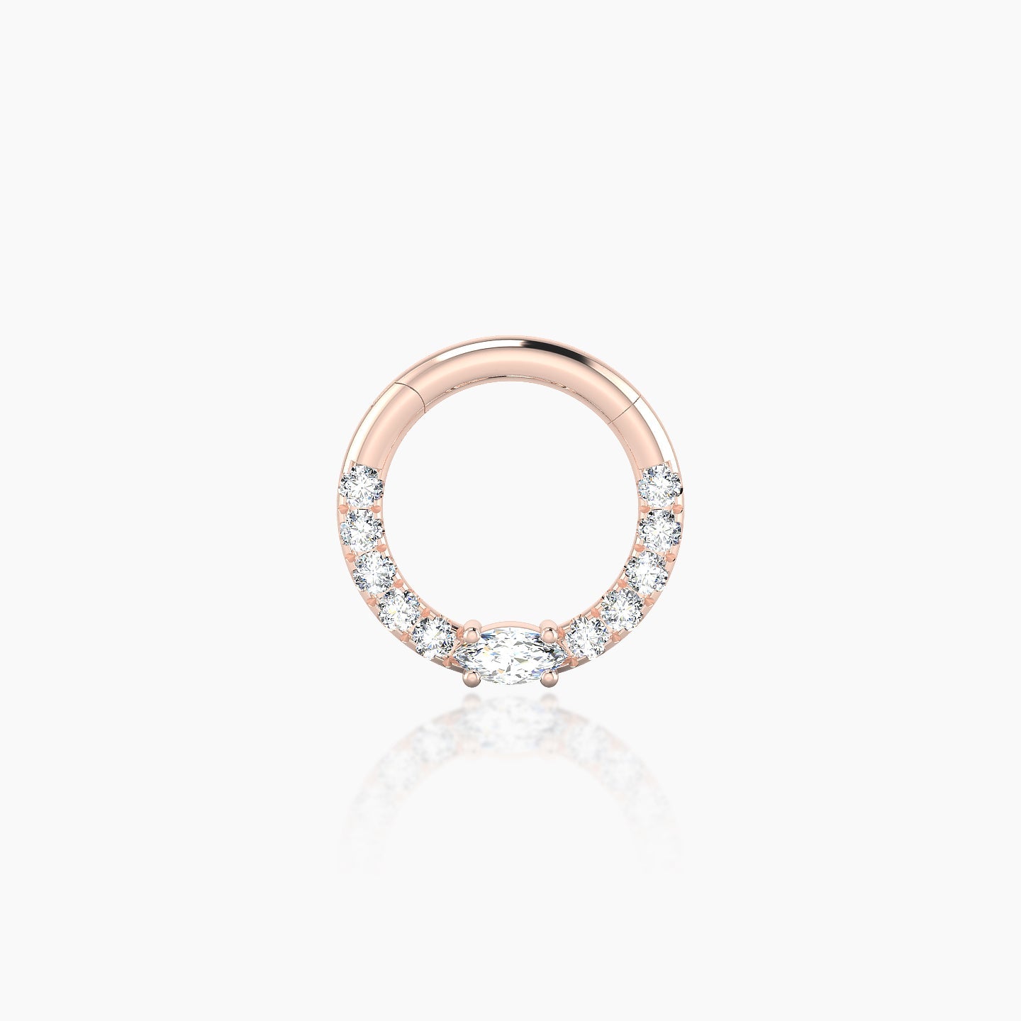 Inanna | 18k Rose Gold 6.5 mm Marquise Diamond Septum Piercing