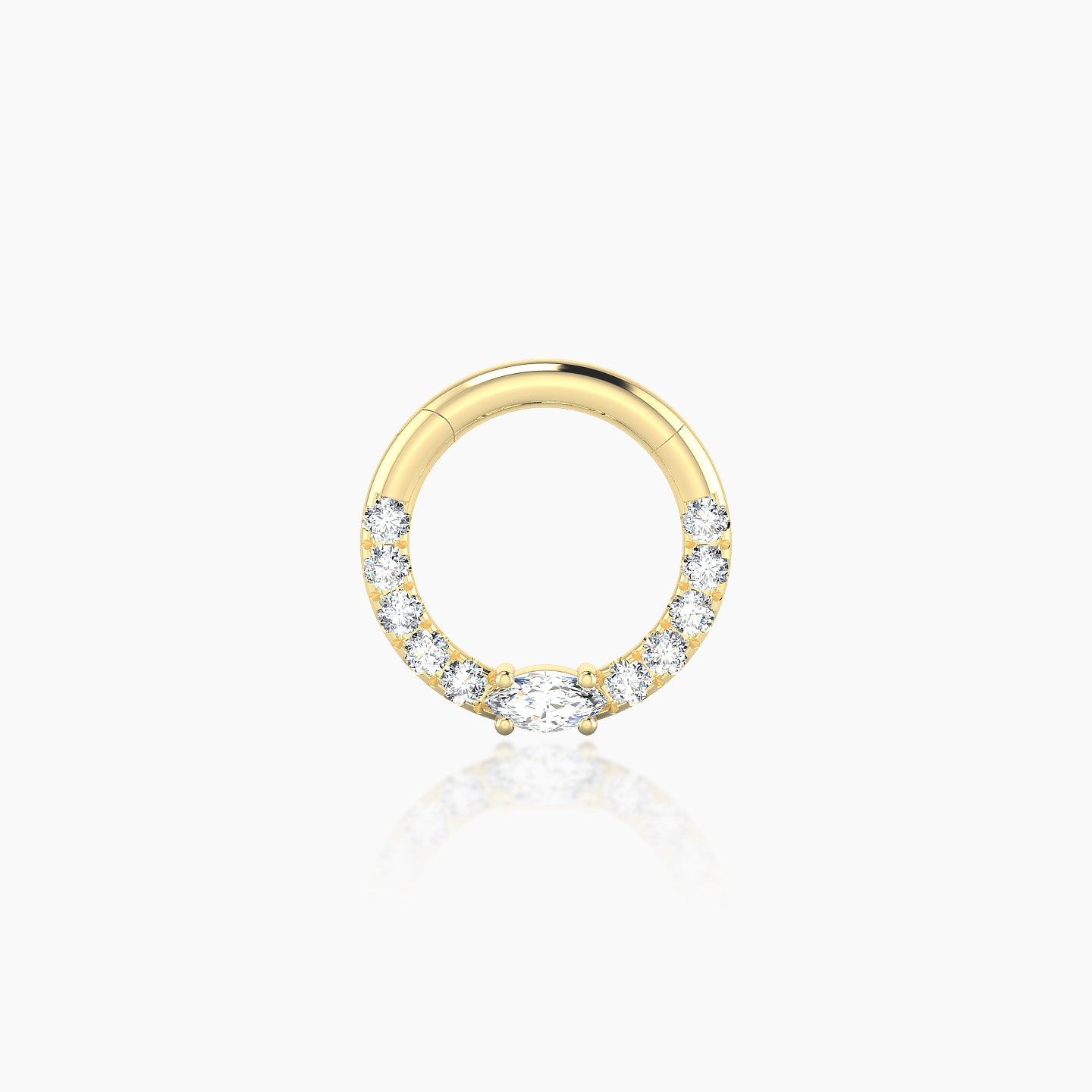 Inanna | 18k Yellow Gold 6.5 mm Marquise Diamond Septum Piercing