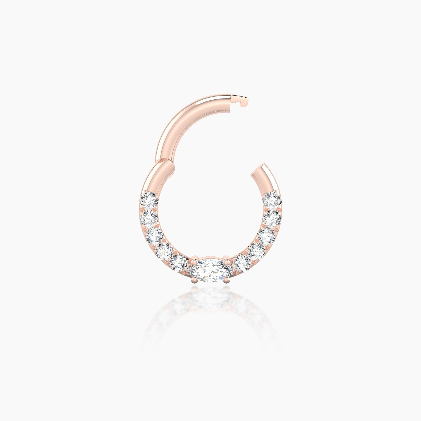 Inanna | 18k Rose Gold 6.5 mm Marquise Diamond Septum Piercing