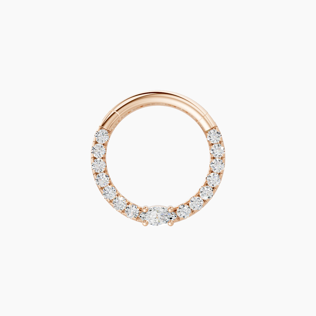 Inanna | 18k Rose Gold 8 mm Marquise Diamond Septum Piercing