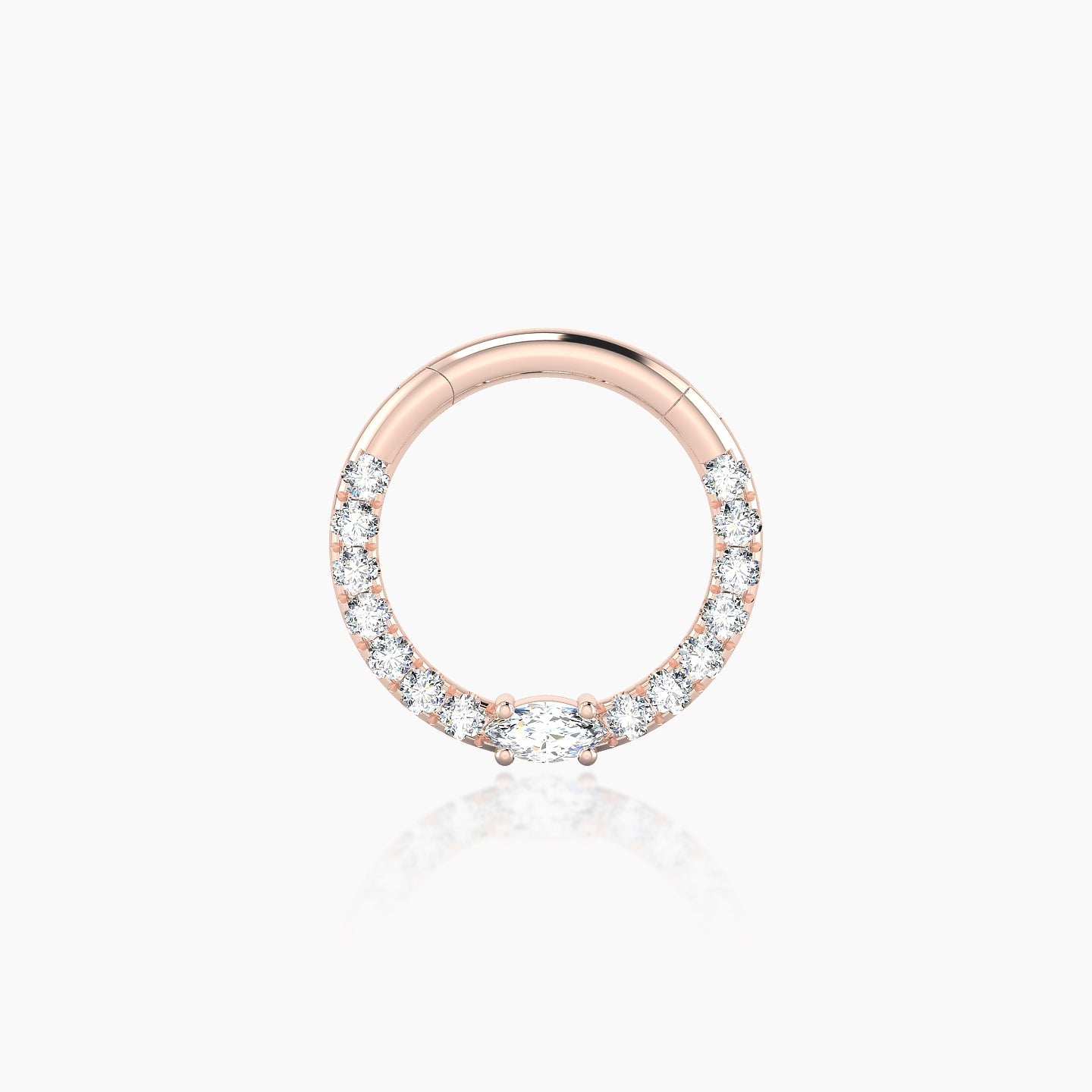 Inanna | 18k Rose Gold 8 mm Marquise Diamond Septum Piercing