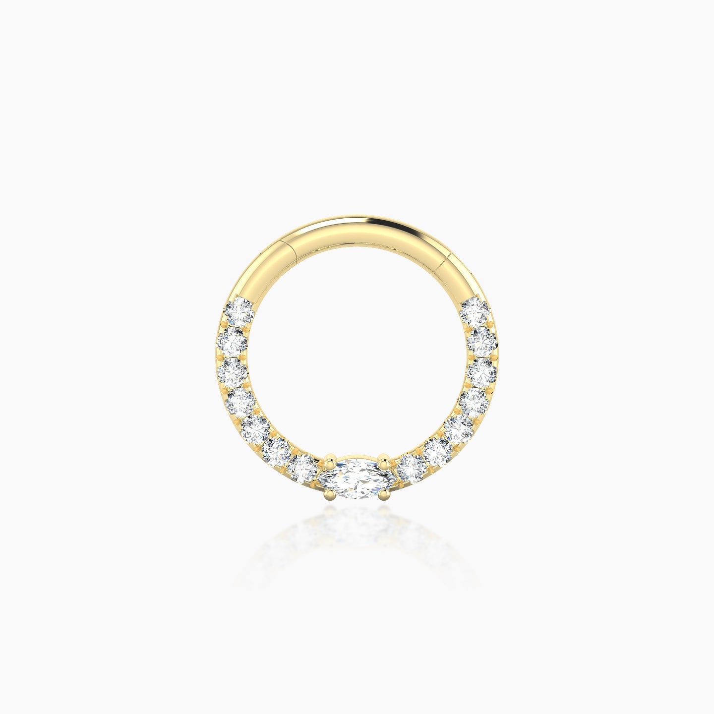 Inanna | 18k Yellow Gold 8 mm Marquise Diamond Septum Piercing