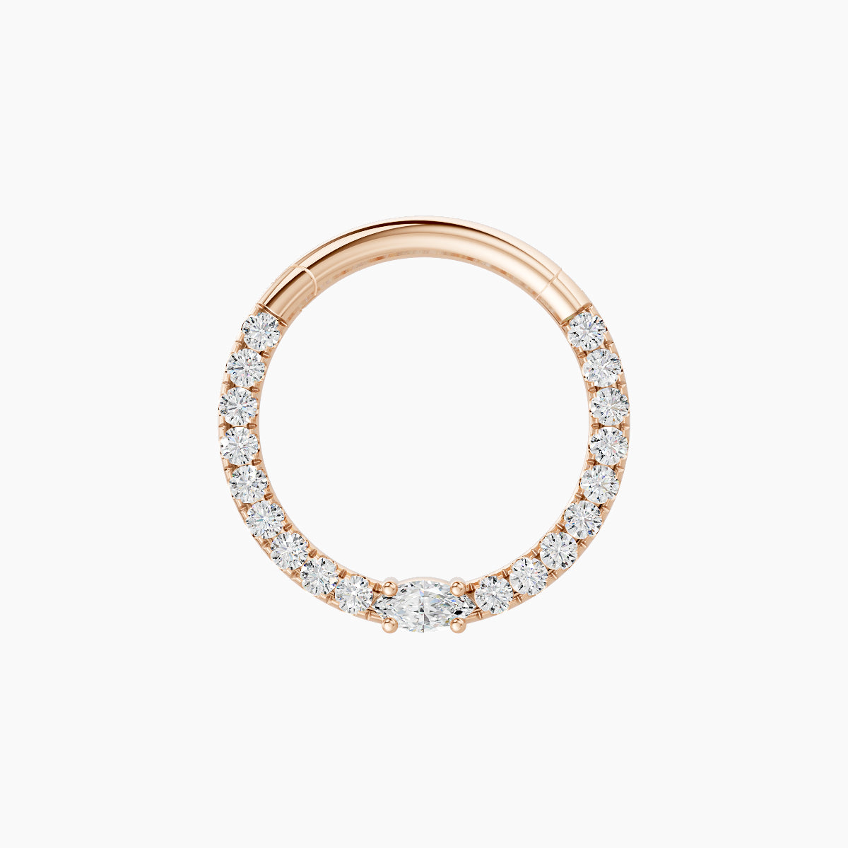 Inanna | 18k Rose Gold 9.5 mm Marquise Diamond Septum Piercing