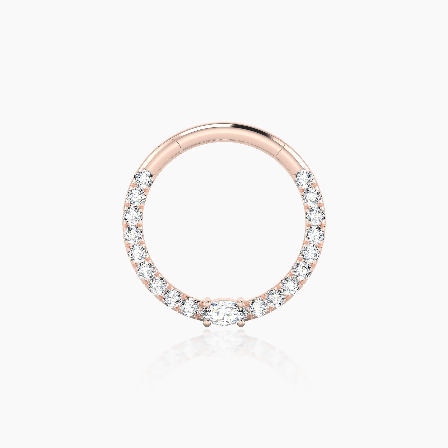 Inanna | 18k Rose Gold 9.5 mm Marquise Diamond Septum Piercing