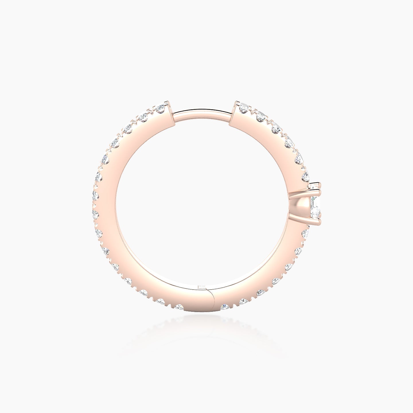 Inanna | 18k Rose Gold 11 mm Round Diamond Hoop Piercing