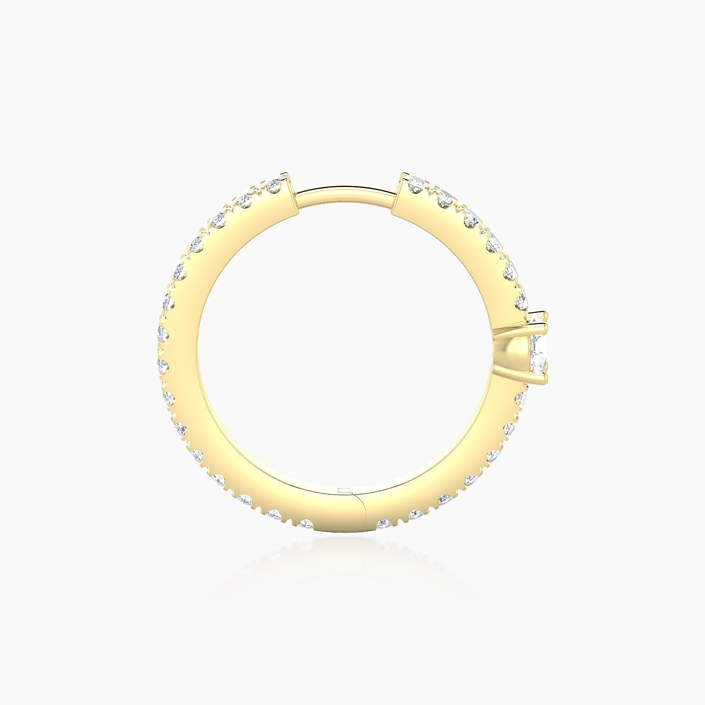 Inanna | 18k Yellow Gold 11 mm Round Diamond Hoop Piercing