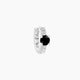 Inanna | Round Black Diamond & Diamond Hoop Piercing