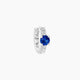 Inanna | Round Sapphire & Diamond Hoop Piercing