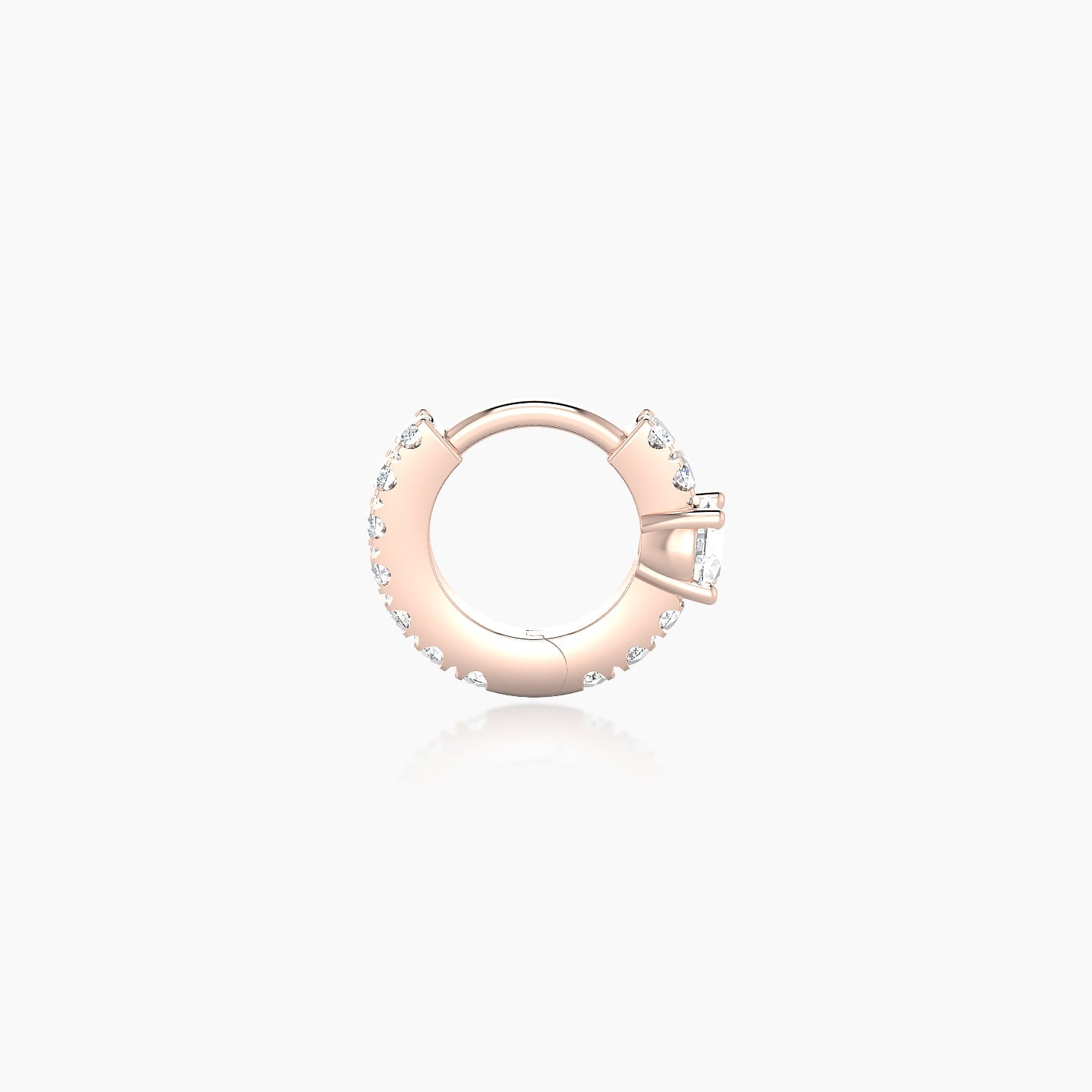 Inanna | 18k Rose Gold 5 mm Round Diamond Hoop Piercing