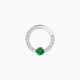 Inanna | Round Emerald & Diamond Daith Piercing