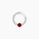 Inanna | Piercing Daith Rond Rubis & Diamant
