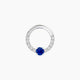 Inanna | Round Sapphire & Diamond Daith Piercing