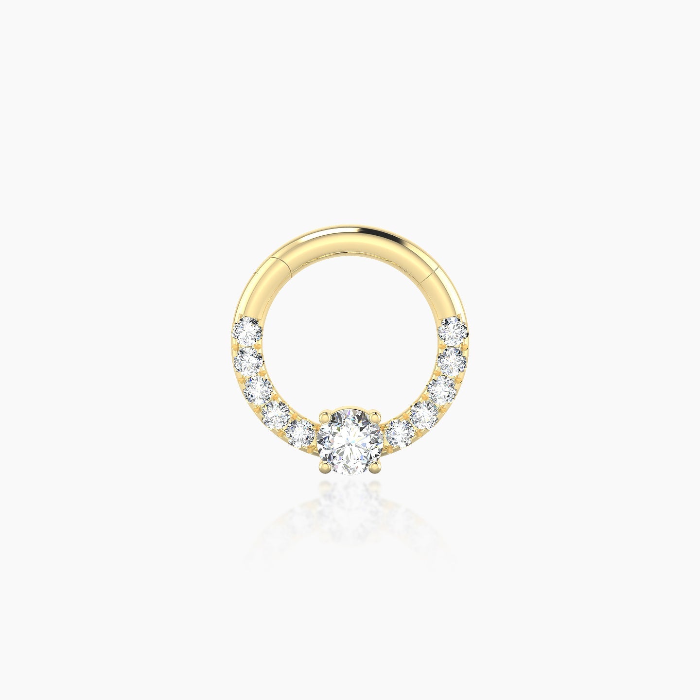 Inanna | 18k Yellow Gold 6.5 mm Round Diamond Daith Piercing