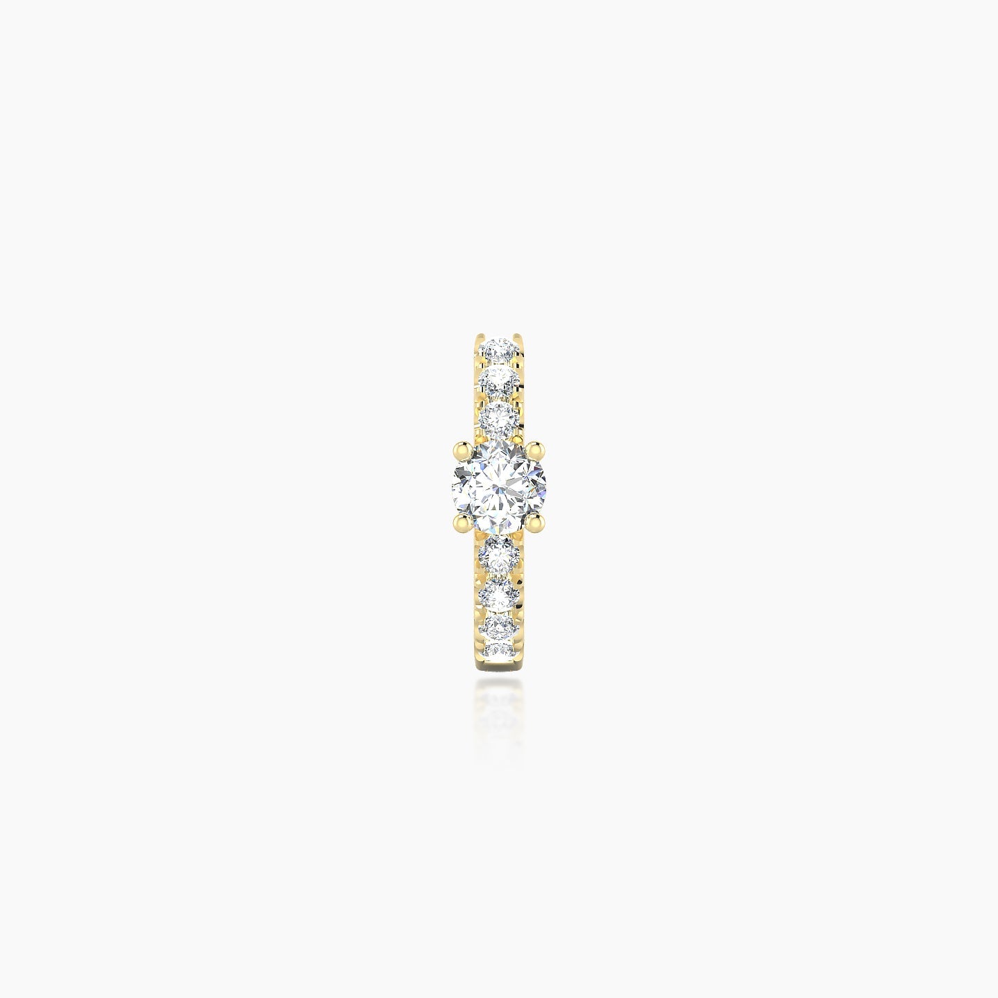 Inanna | 18k Yellow Gold 6.5 mm Round Diamond Hoop Piercing