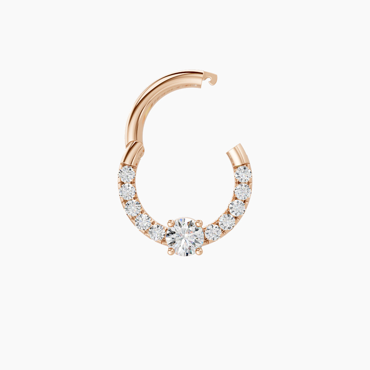 Inanna | 18k Rose Gold 6.5 mm Round Diamond Septum Piercing