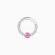 Inanna | Round Pink Sapphire & Diamond Septum Piercing