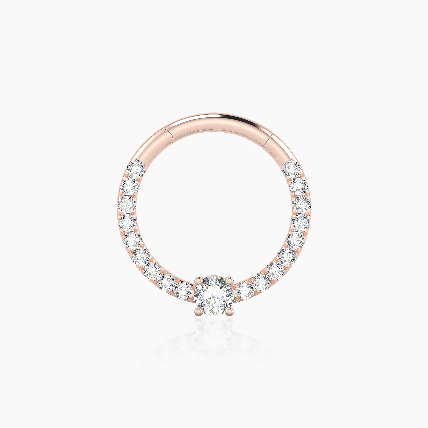 Inanna | 18k Rose Gold 9.5 mm Round Diamond Daith Piercing