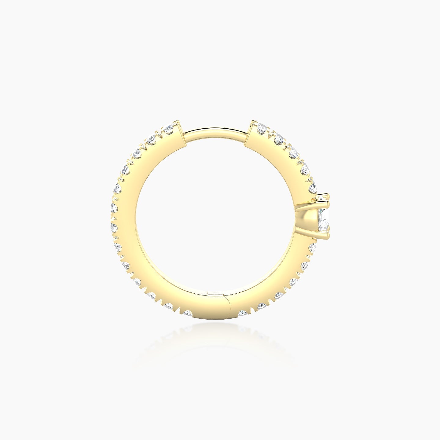 Inanna | 18k Yellow Gold 9.5 mm Round Diamond Nose Ring Piercing