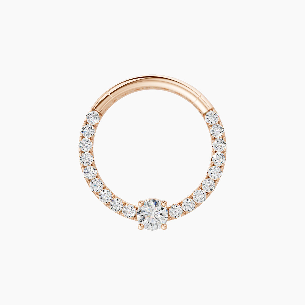 Inanna | 18k Rose Gold 9.5 mm Round Diamond Septum Piercing