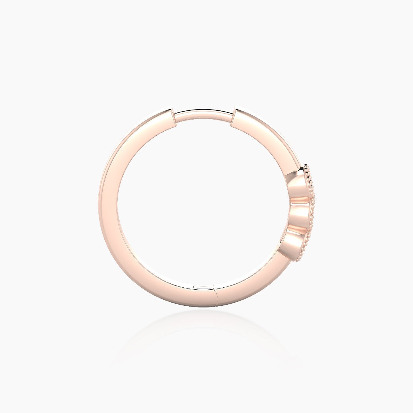 Irene | 18k Rose Gold 11 mm Trilogy Sapphire Hoop Piercing