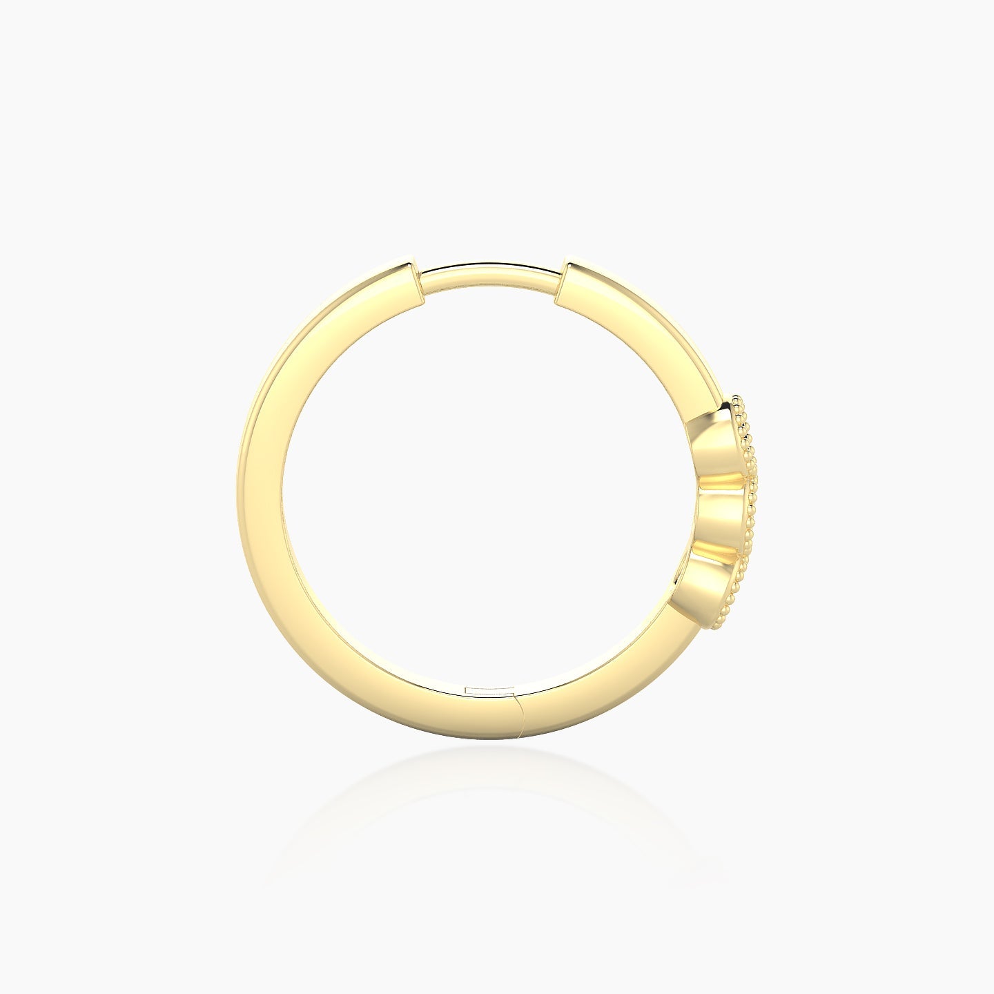 Irene | 18k Yellow Gold 11 mm Trilogy Sapphire Hoop Piercing