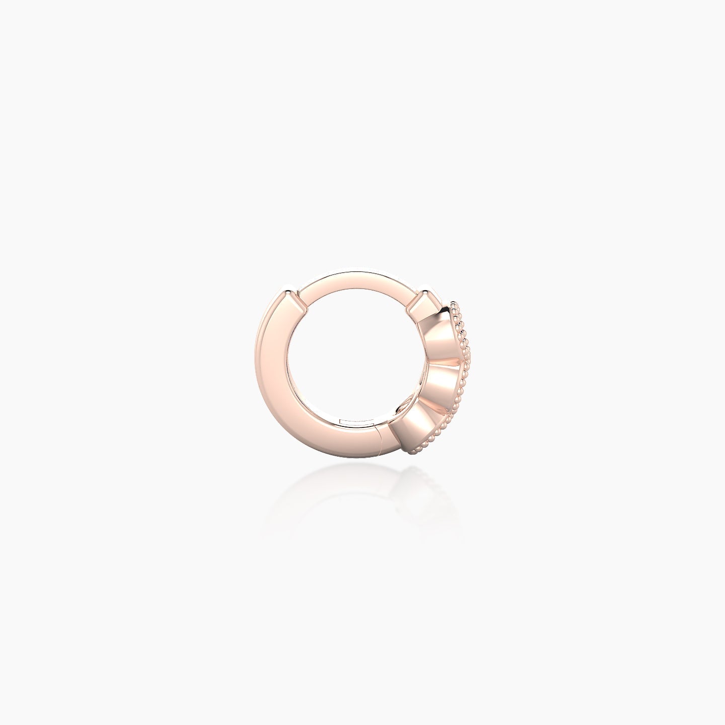 Irene | 18k Rose Gold 5 mm Trilogy Sapphire Hoop Piercing