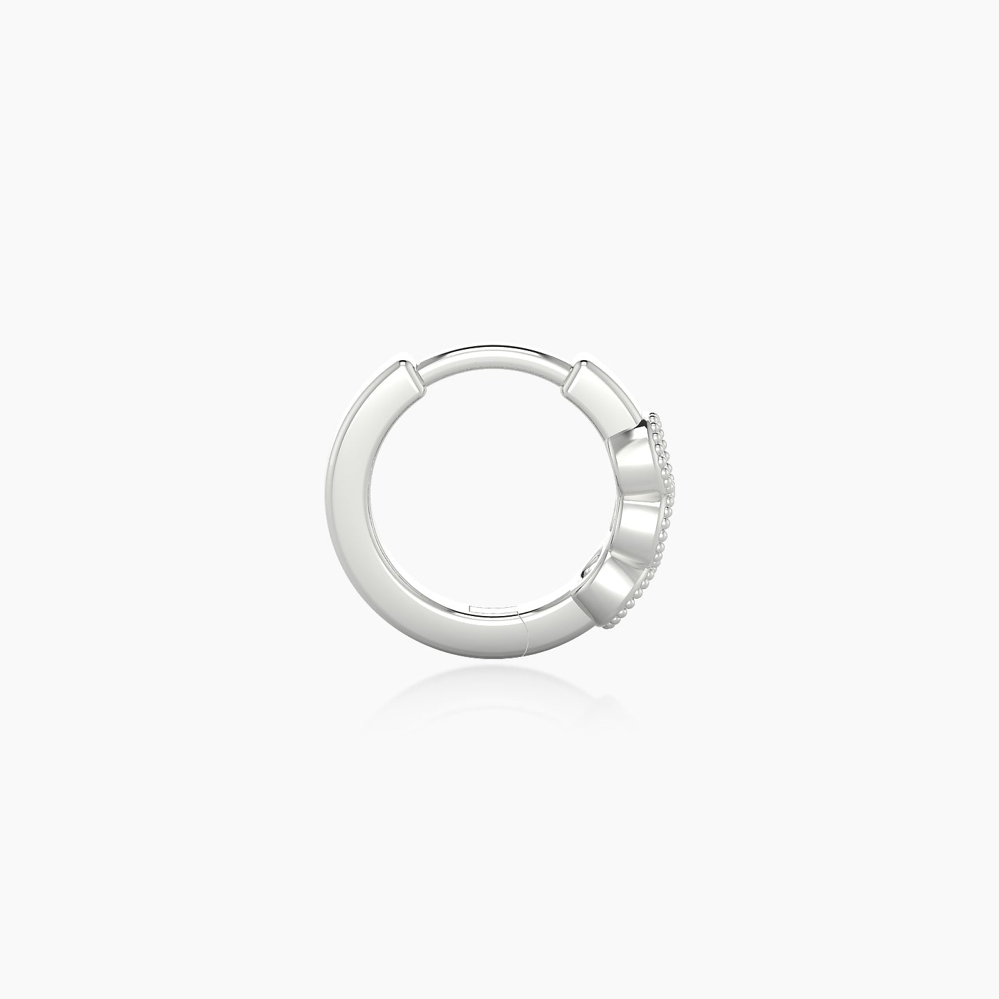 Irene | 18k White Gold 6.5 mm Trilogy Diamond Nose Ring Piercing