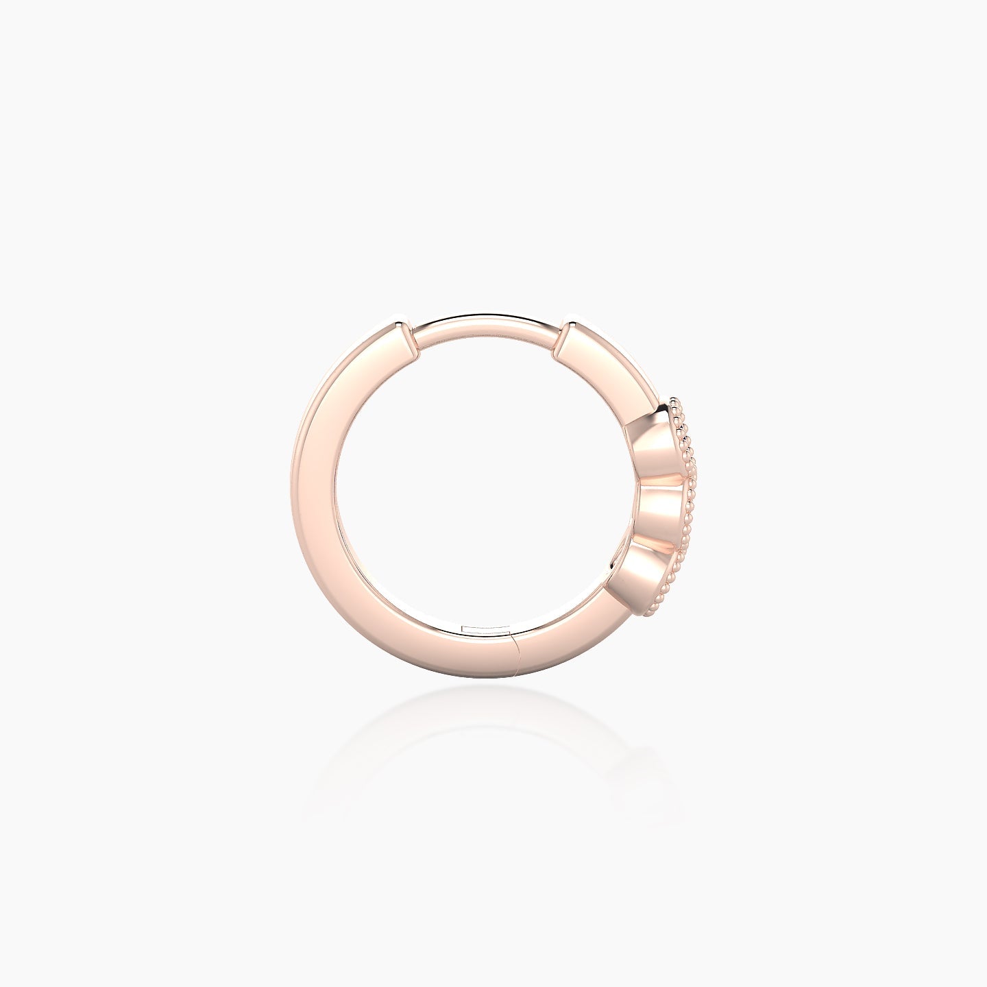 Irene | 18k Rose Gold 8 mm Trilogy Sapphire Hoop Piercing