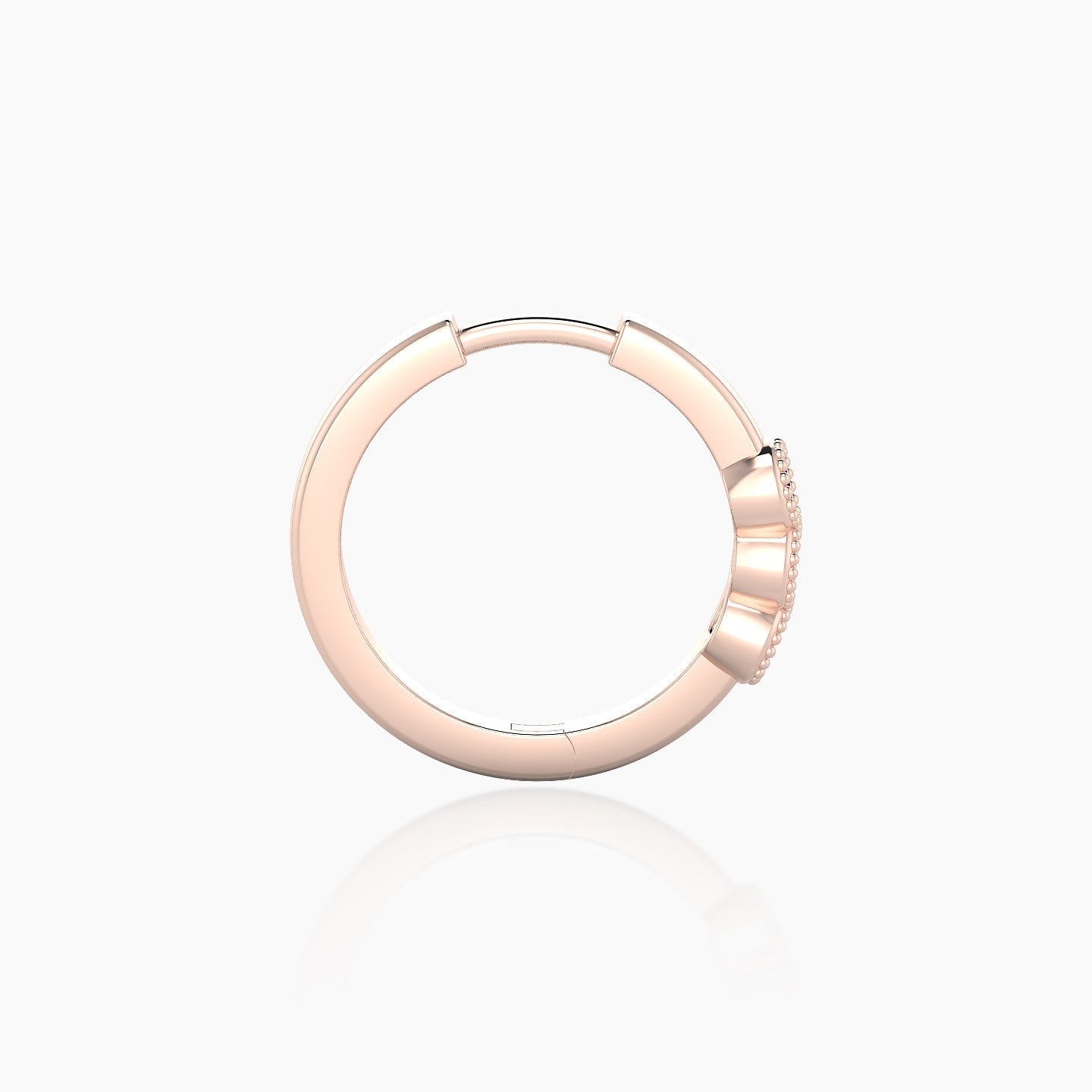 Irene | 18k Rose Gold 9.5 mm Trilogy Sapphire Hoop Piercing