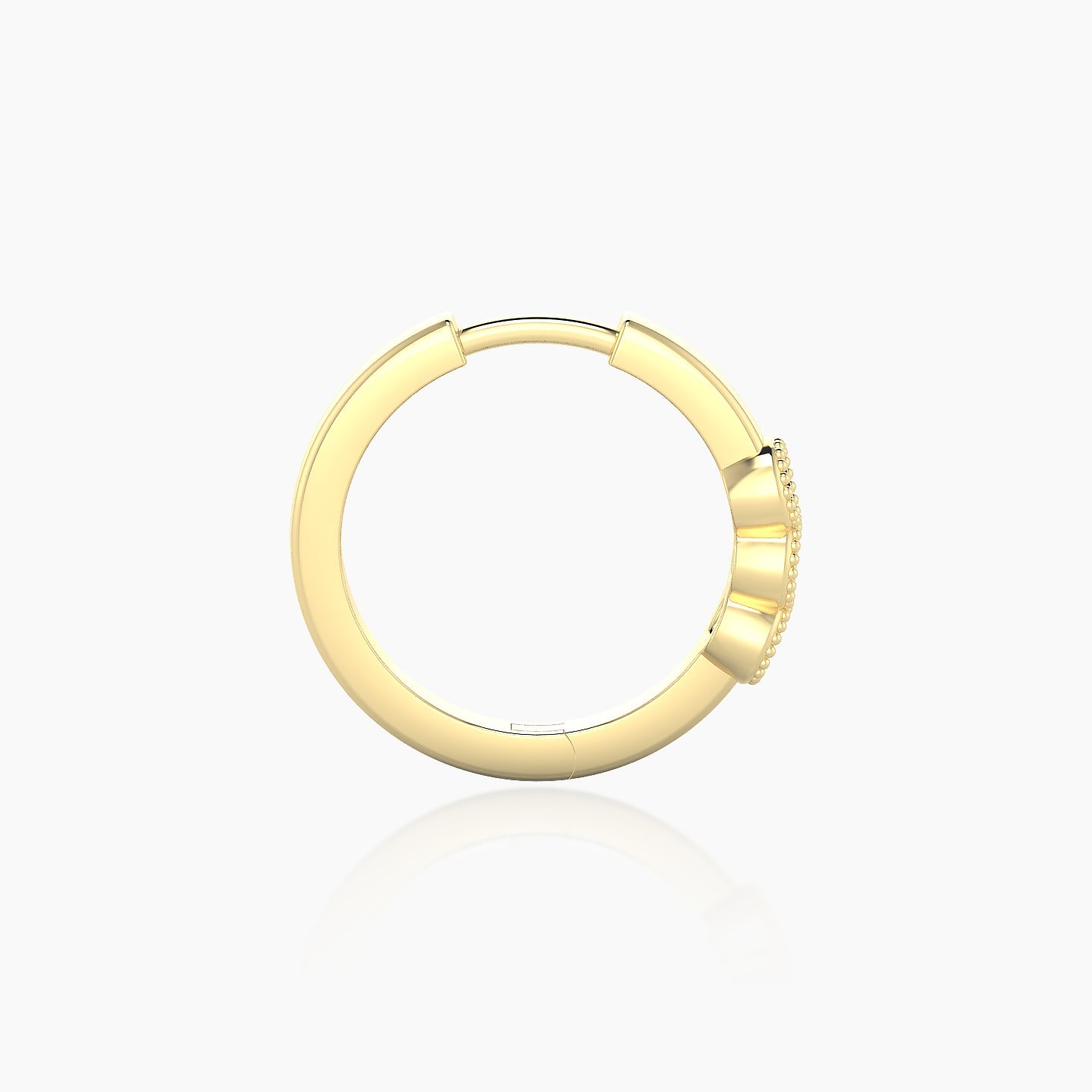 Irene | 18k Yellow Gold 9.5 mm Trilogy Sapphire Hoop Piercing