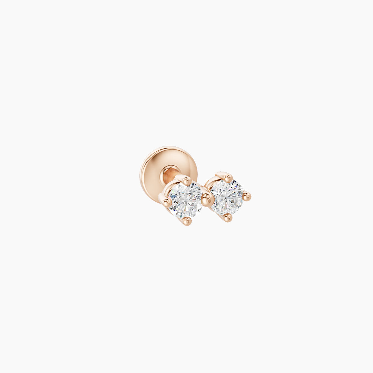 Isis | 18k Rose Gold 5 mm 5 mm Diamond Nose Piercing
