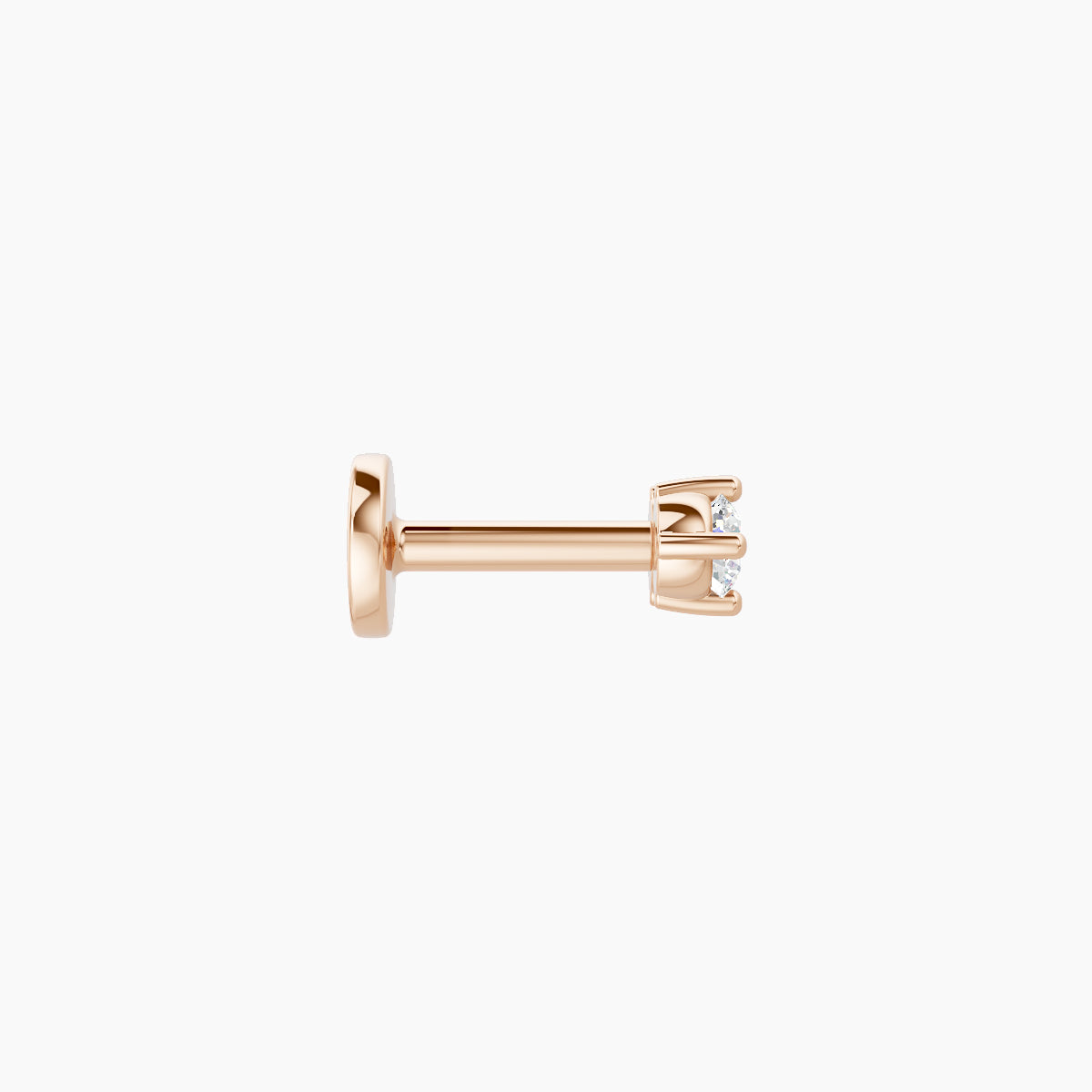Isis | 18k Rose Gold 5 mm 5 mm Diamond Nose Piercing