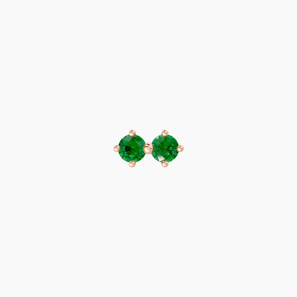 Isis | 18k Rose Gold 5 mm 5 mm Emerald Nose Piercing