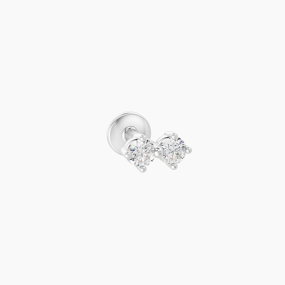 Isis | 18k White Gold 5 mm 5 mm Diamond Nose Piercing