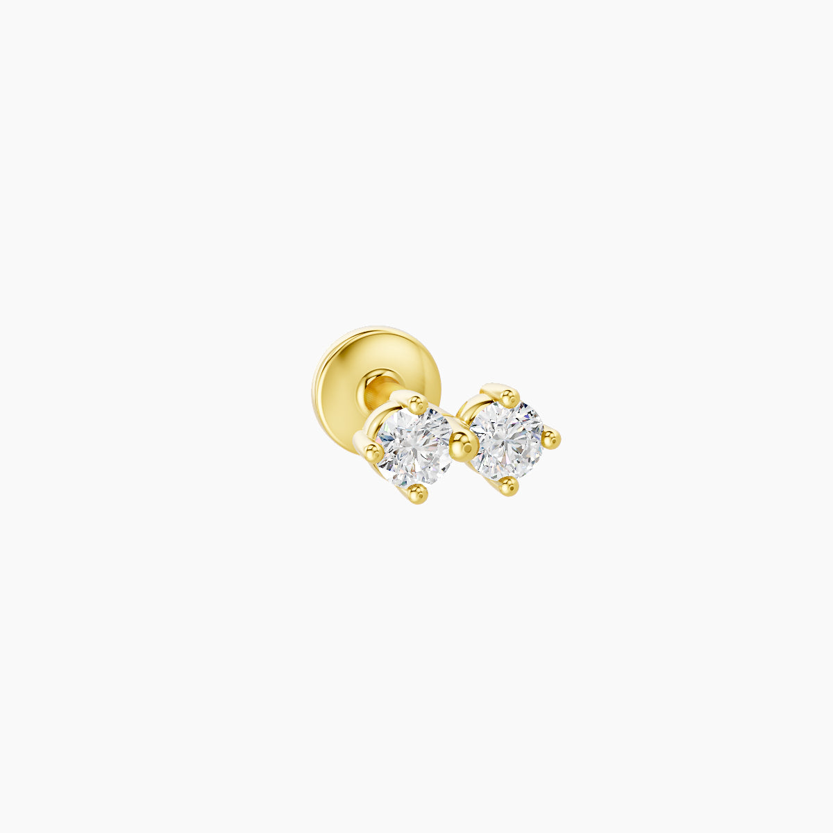 Isis | 18k Yellow Gold 5 mm 5 mm Diamond Nose Piercing