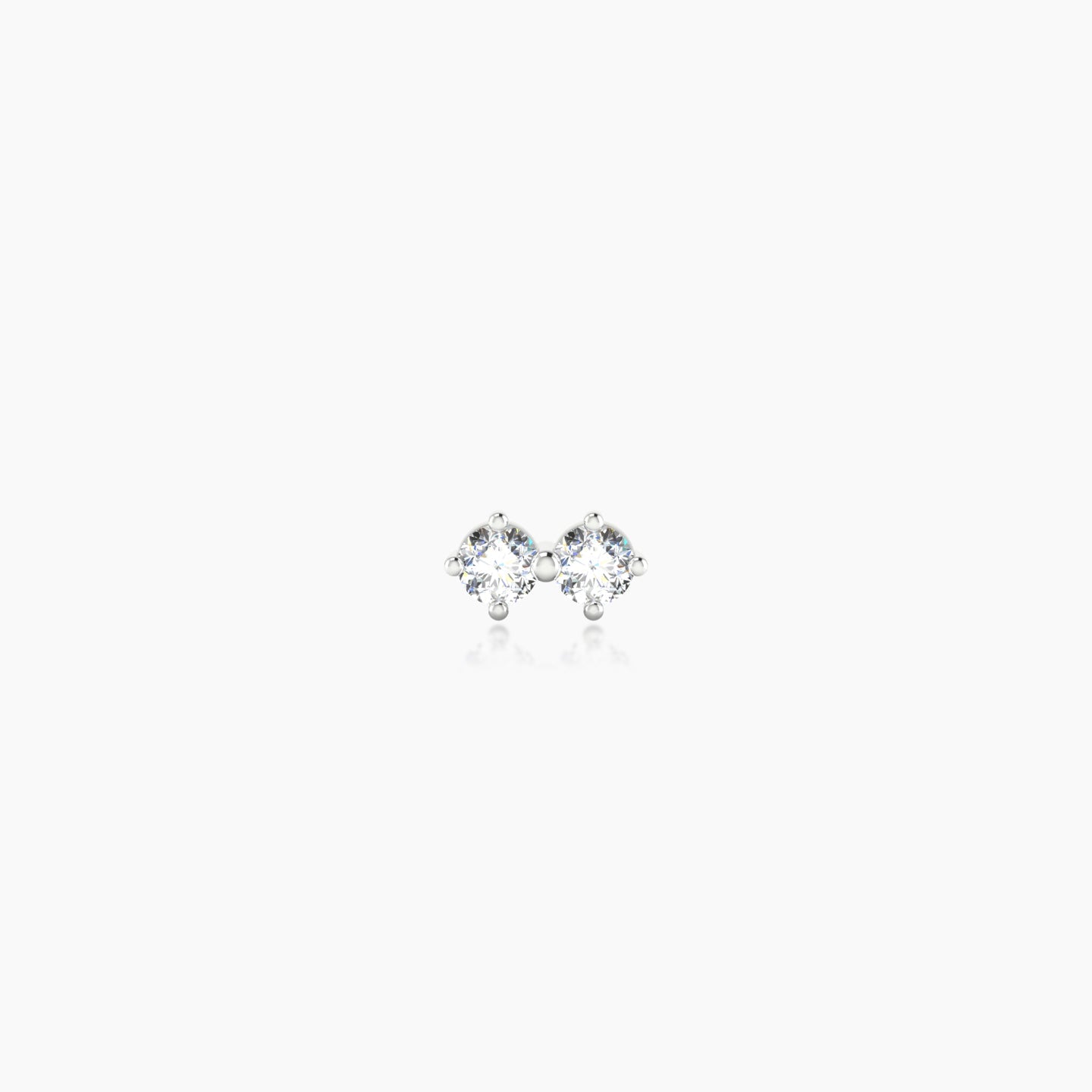 Isis | 18k White Gold 5.5 mm 5 mm Diamond Nostril Piercing