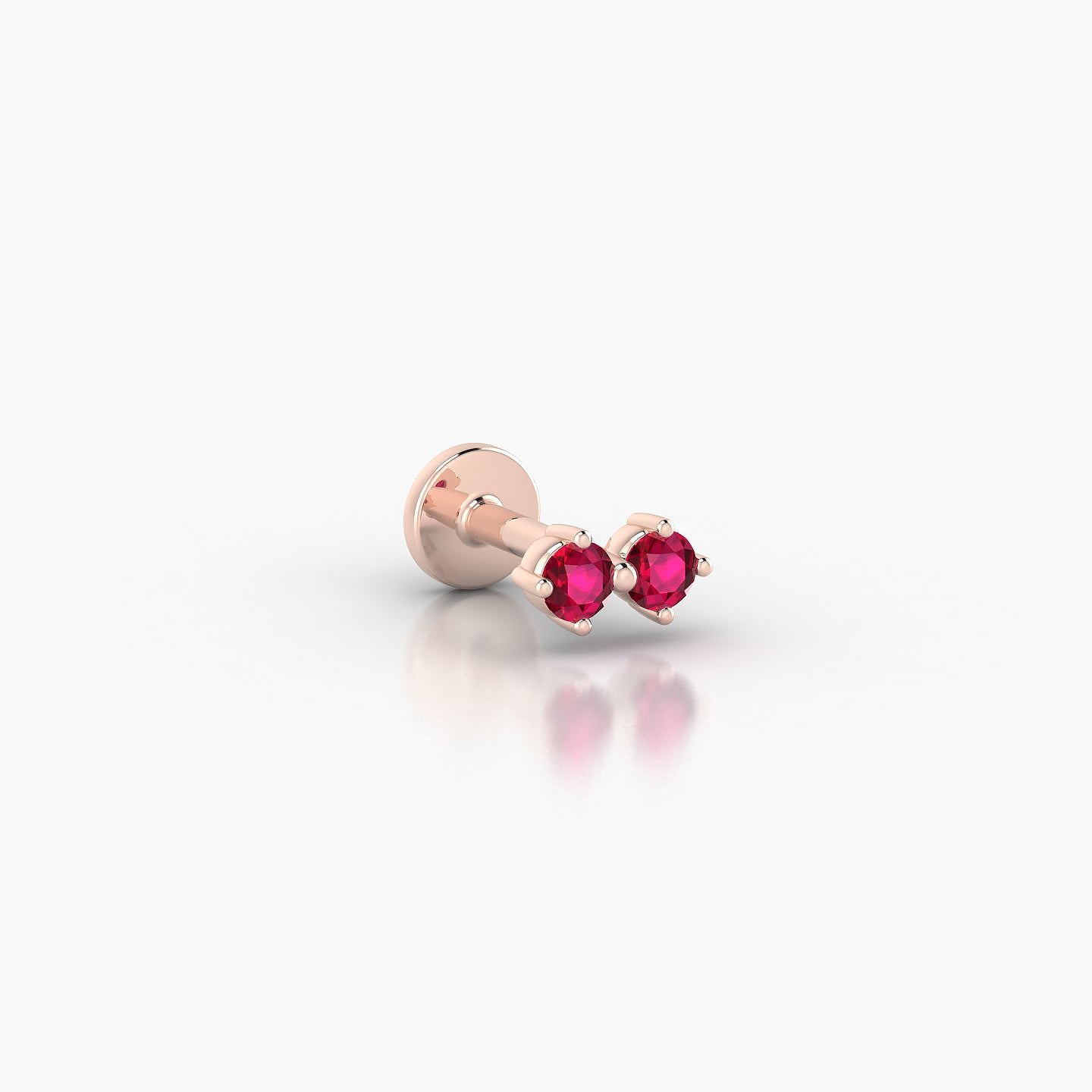 Isis | 18k Rose Gold 5 mm 5.5 mm Ruby Nostril Piercing