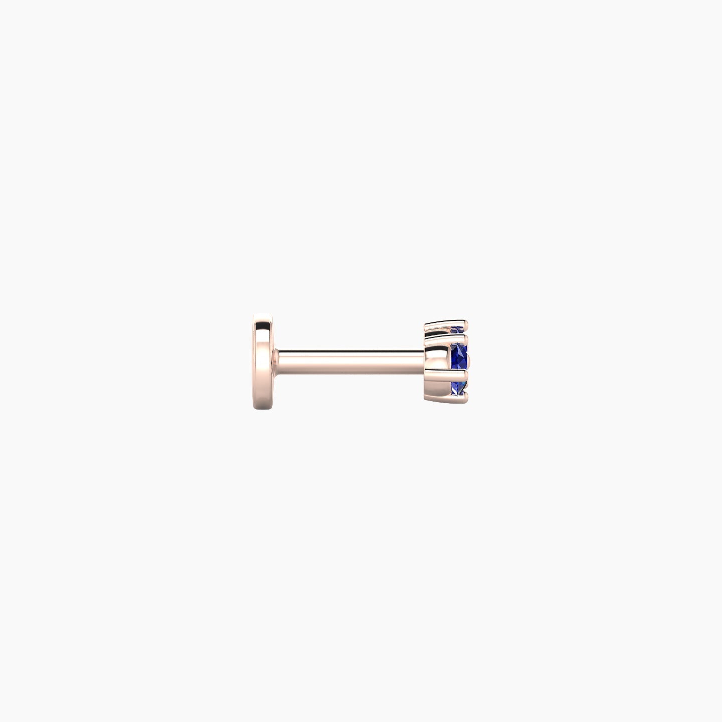 Isis | 18k Rose Gold 5 mm 5.5 mm Sapphire Nostril Piercing