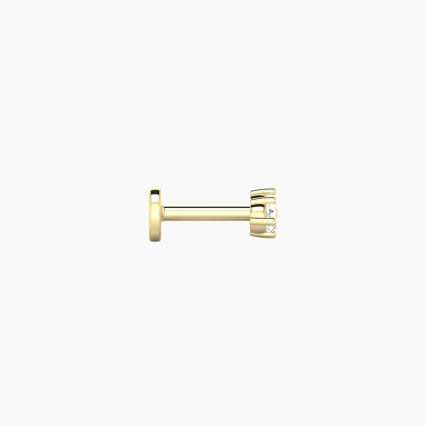 Isis | 18k Yellow Gold 5.5 mm 5 mm Diamond Nostril Piercing