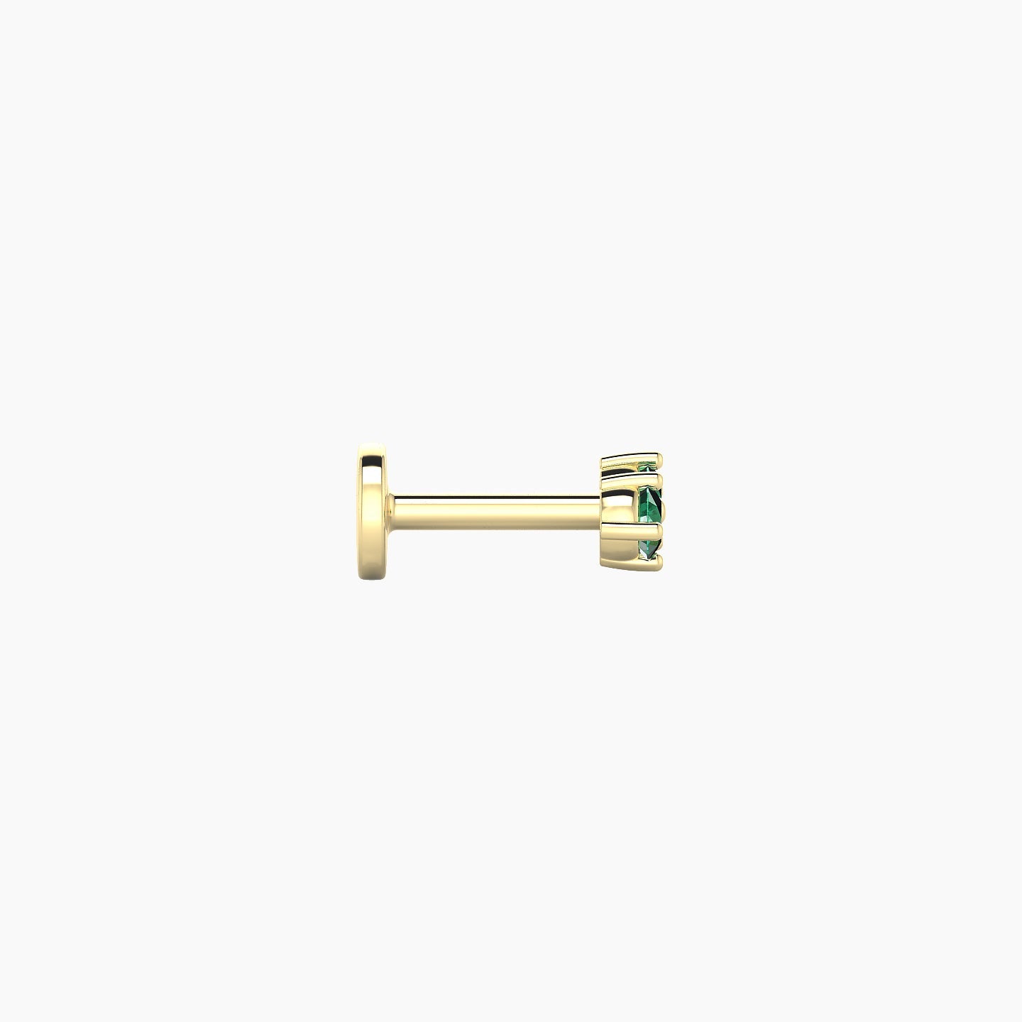 Isis | 18k Yellow Gold 5 mm 5.5 mm Emerald Nostril Piercing