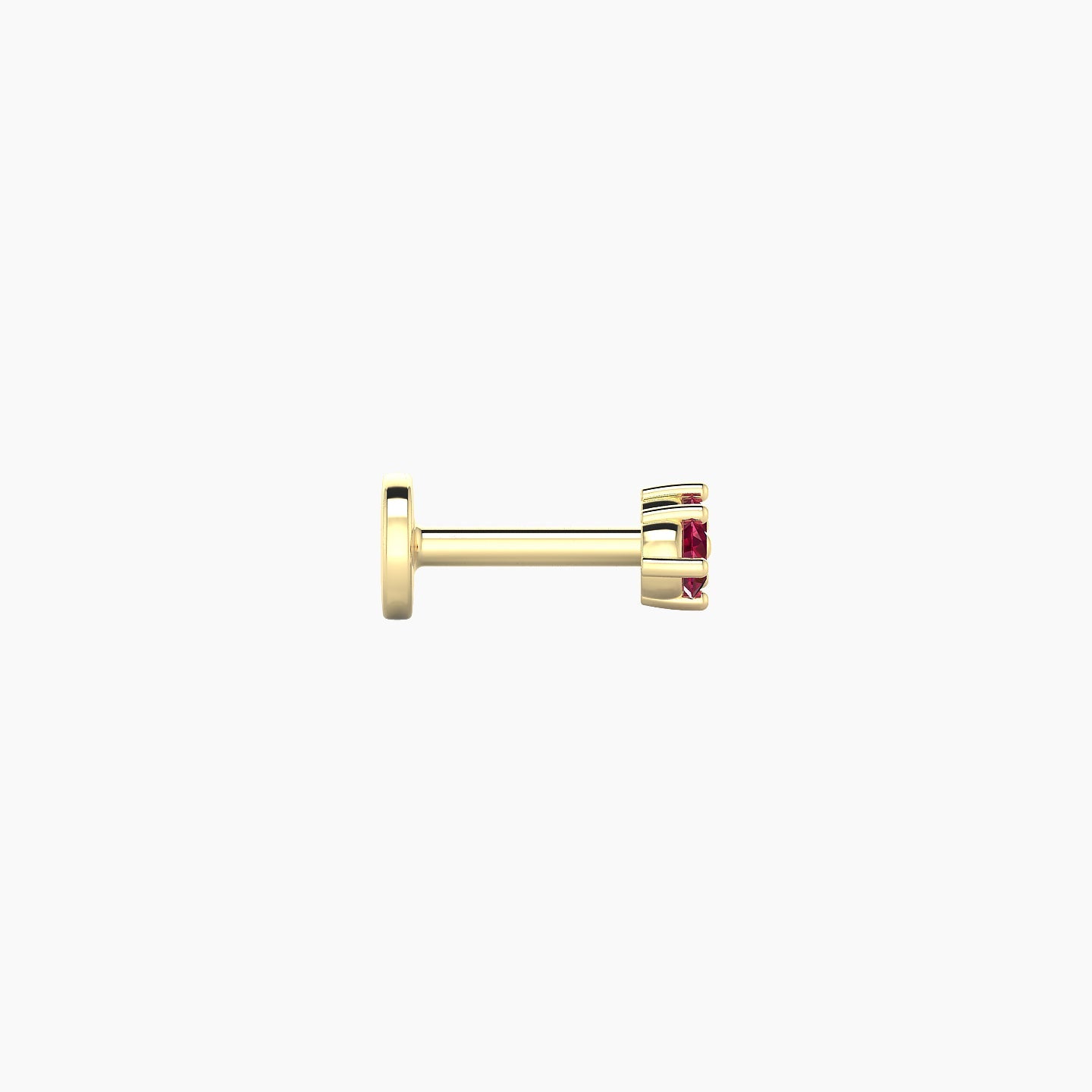 Isis | 18k Yellow Gold 5 mm 5.5 mm Ruby Nostril Piercing