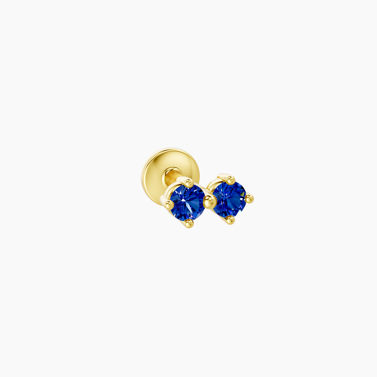 Isis | 18k Yellow Gold 5 mm 5 mm Sapphire Piercing