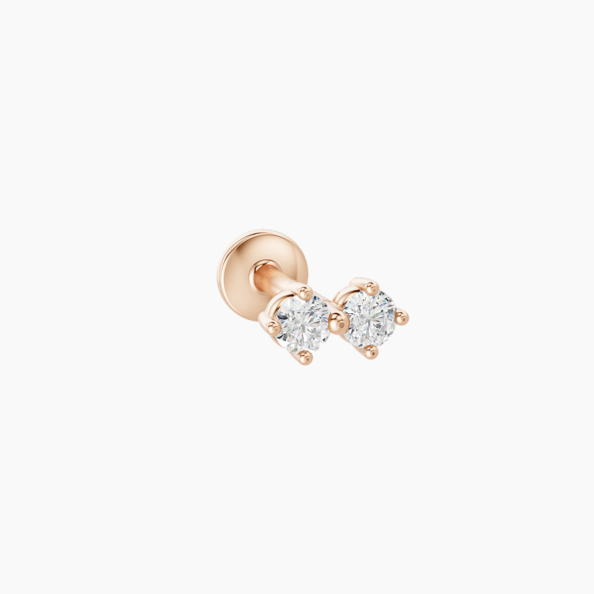 Isis | 18k Rose Gold 5 mm 6.5 mm Diamond Nose Piercing