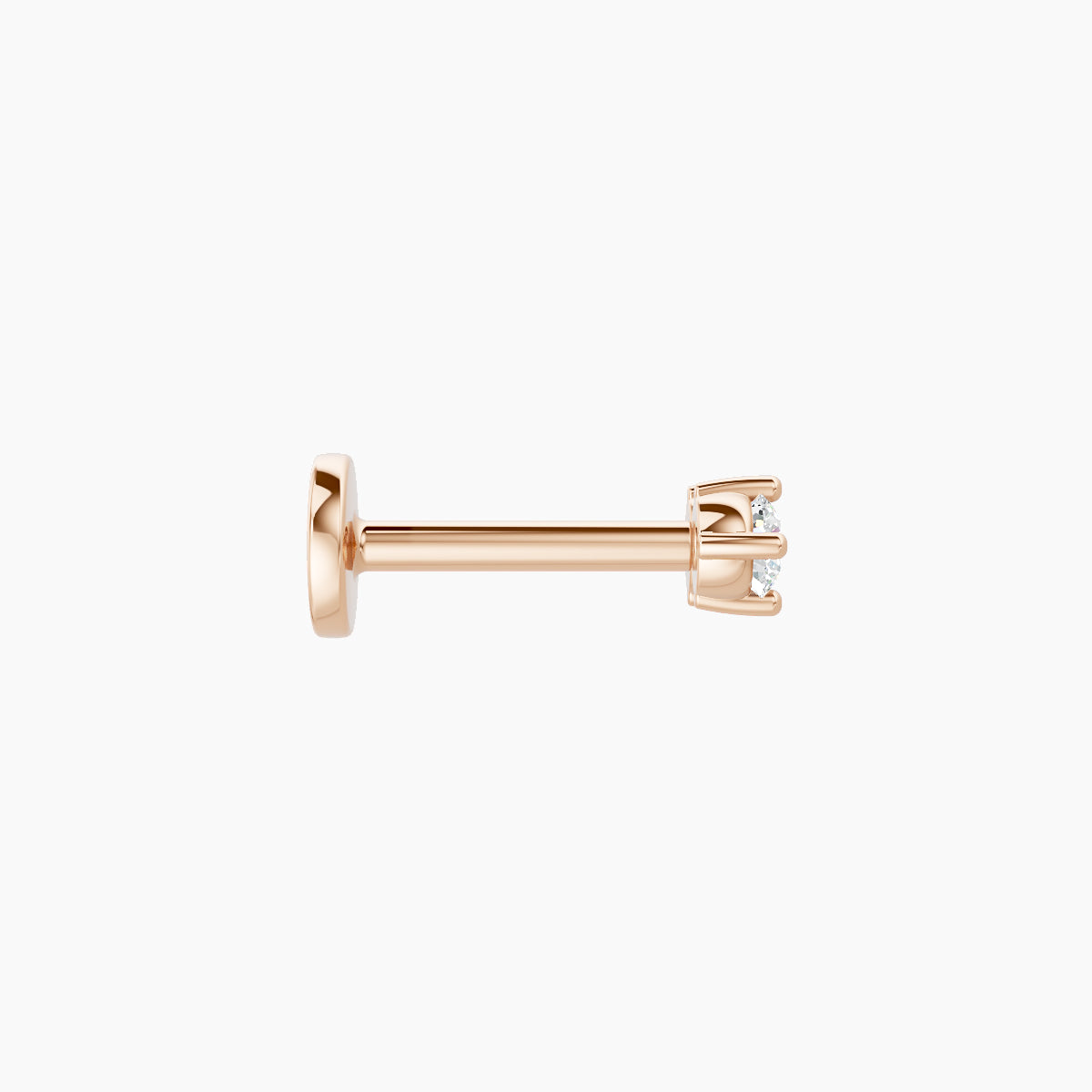 Isis | 18k Rose Gold 5 mm 6.5 mm Diamond Nose Piercing