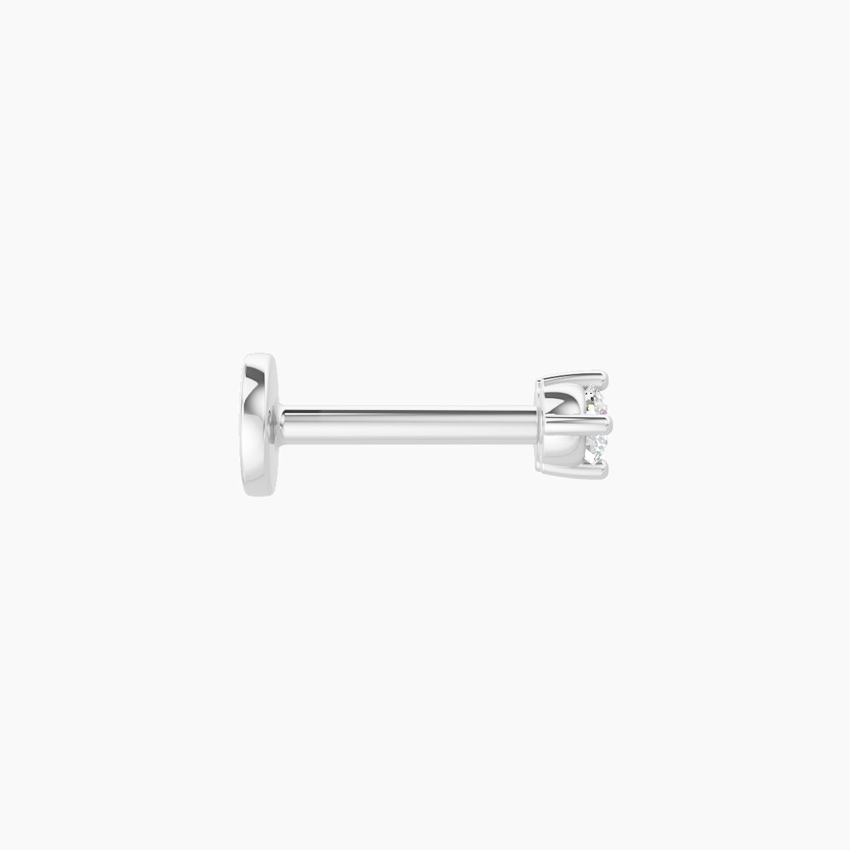Isis | 18k White Gold 5 mm 6.5 mm Diamond Nose Piercing