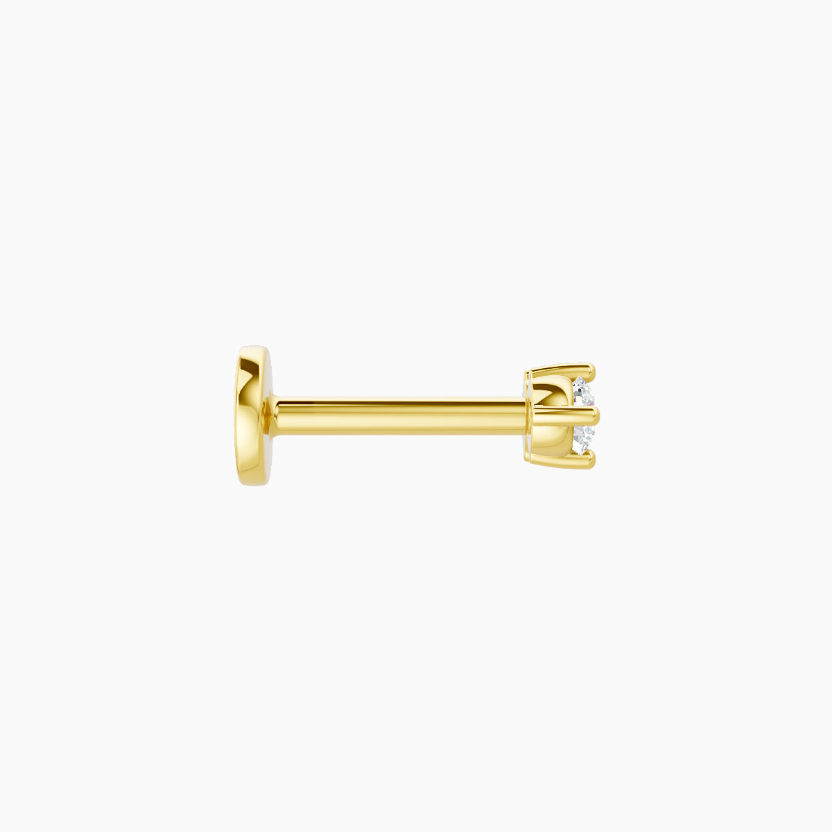 Isis | 18k Yellow Gold 5 mm 6.5 mm Diamond Nose Piercing