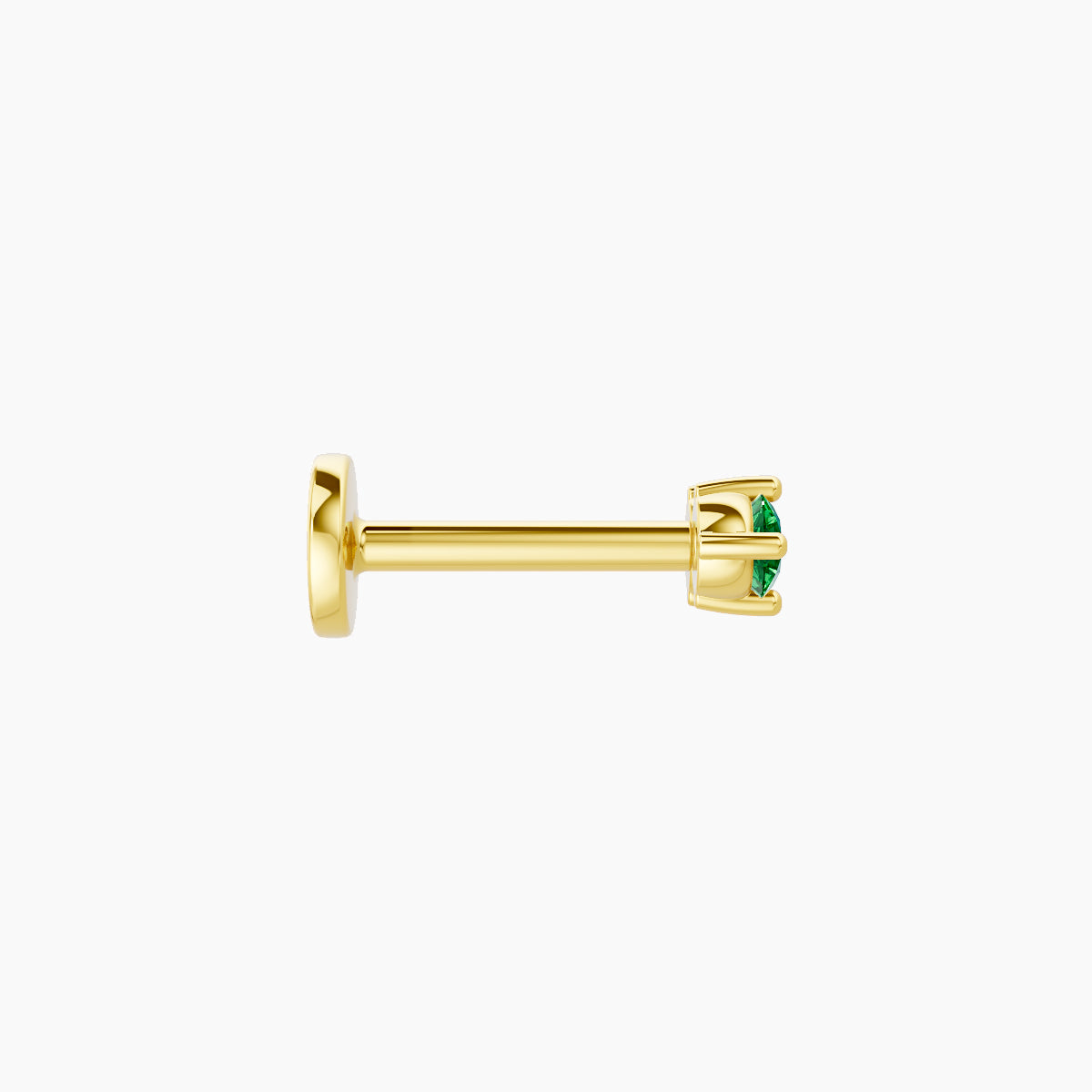 Isis | 18k Yellow Gold 6.5 mm 5 mm Emerald Nose Piercing
